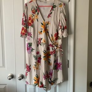 Floral wrap dress